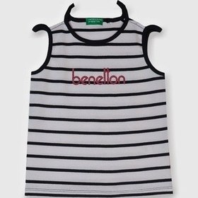 Resim Benetton Kız Çocuk Atlet Beyaz 