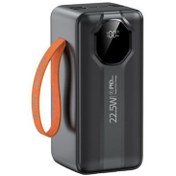 Resim Sunix 50.000 Mah PD 22,5 W Hızlı Şarj Kendinden Kablolu Taşınabilir Powerbank PB-80 Siyah 