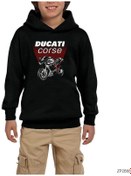 Resim Ducati Corse Siyah Çocuk Kapşonlu Sweatshirt 