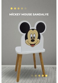 Resim Çocuk Aktivite Sandalyesi 4-12 Yaş Mickey Muose Beyaz 