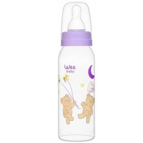 Resim Wee 876 Silikon Uçlu Cam Biberon 250 ML Mor 