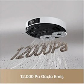 Resim 12000PA Emiş Gücüyle Ultra Robot Süpürge BEYAZ-(X40 Ultra) 