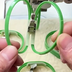 Resim 1 adet NT-18 Çift Rulo Basınç Pedleri, Yeşil, Yapay Deri ve Kumaş Kaplama İşlemi için, Dikiş Makinesi Aksesuarı 