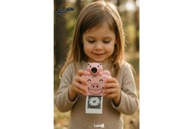Resim Letsii Pembe Renk Kameralı Fotoğraf Yazıcısı 1080P Eğlenceli Çocuk Cihazı 