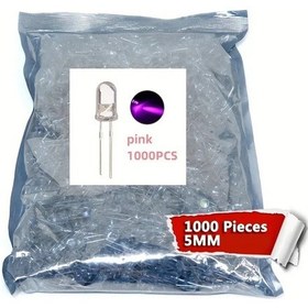 Resim Dashanshop 1000 Adet Pembe 5mm Led Tüp 36v Dıy Projeler Aydınlatma Devre Kartları 