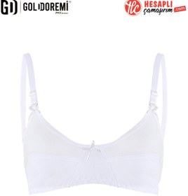 Resim NBB Premium Kız Çocuk Beyaz Pamuklu İlk Alıştırma Başlangıç Sütyeni 