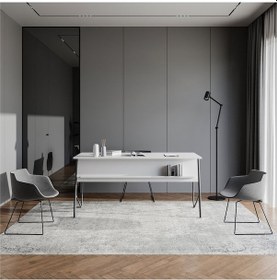 Resim Ella Ofis Masası 150cm Beyaz 