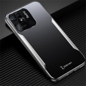 Resim Xiaomi - Poco C40 Zebana Metal Mitras Kılıf (Silikon Kenar) - Gri 