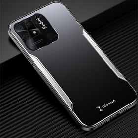 Resim Xiaomi - Poco C40 Zebana Metal Mitras Kılıf (Silikon Kenar) - Gri 