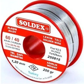 Resim Eco Lounge Soldex 60-40 Lehim Teli 200 Gr 0,75 Mm - Sn:60 / Pb:40 