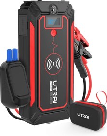 Resim UTRAI Jstar 4 24000 mAh 2500A Jump Starter Taşınabilir Akü Takviye Cihazı (Kablosuz Şarj + Pusula + Çanta + Led lamba + Powerbank) 