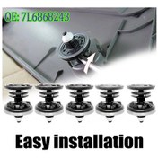 Resim Lasonstiges Vw Caddy Touran Tiguan Golf Passat Polo Scirocco Taşıyıcı Jetta Sharan İçin 5x Araba İç Kapı Paneli Kart Klip Tutucu 