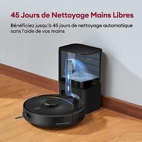 Resim Ultenic T10 Elite Robot Vacuum Cleaner with Mop, Robotic Vacuum Self Emptying for 45 Days Hands-Free, LiDAR Navigation, Compatible with Alexa/Wi-Fi Connected, Ideal for Pet Hair, Hard Floor and Carpet 