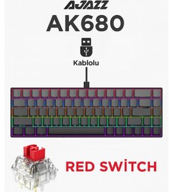 Resim Ak680 Hot-swap Kablolu Mekanik Oyuncu Gaming Klavye - Siyah 