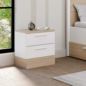 Resim Adore Base Genç Odası 2 Çekmeceli Komodin - Italyan Meşe-Beyaz 
