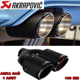 Resim Akrapovic Akrapoviç Karbon Krom Egzoz Ucu Çift Çıkış 100 Mm Arka Sağ 1 Adet0 