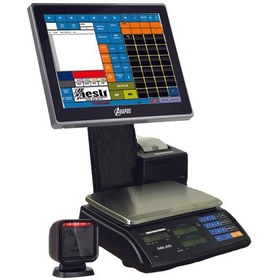 Resim GM0903 Pos Scale Set Manav Market Şarküteri Cafe Barkod Sistemi 