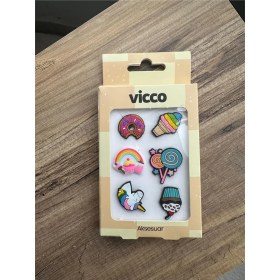 Resim Vicco Kişiselleştirilebilir Anatomik Kız Çocuk Terlik + 6 Adet Süs 