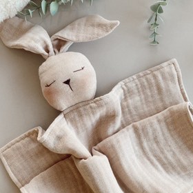 Resim Müslin Tavşan Uyku Arkadaşı - Bej 