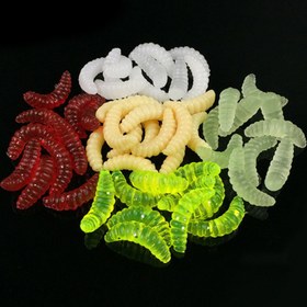 Resim 50/200 Adet Yumuşak Olta Balığı Karides Kokulu Solucan Işıklandırıcı İstakaç 