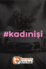 Resim Turuncu #kadınişi Sticker Etiket 15×3 cm – Araç – Motor – Laptop – Kask Etiket Sticker 