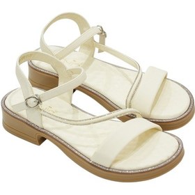 Resim Kadın Bilekten Bantlı Sandalet Krem 