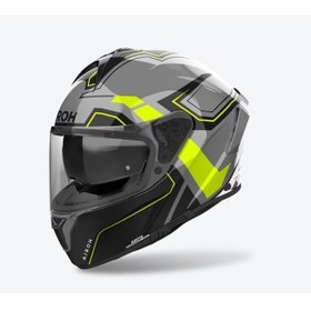 Resim Airoh Spark 2 Dart Blue Gloss Kapalı Motosiklet Kaskı Gri Yeşil 
