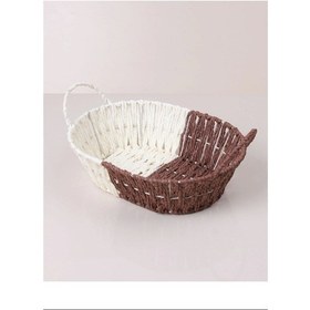 Resim Hasırlı Ekmek Sepeti Oval Royaleks-8803 Çok Renkli 