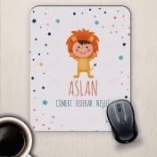 Resim Aslan Burçlarına Özel Sevimli Mouse Pad E-Hediyeci