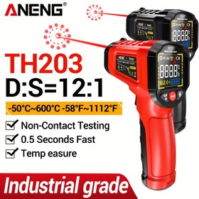 Resim ANENG TH203 Endüstriyel Sınıf Kızılötesi Termometre Higrometre -50~600℃ (-58°F~1112°F) Lazer Hedefleme, VA Ters Renkli LCD Ekran, 0.1°C Doğruluk, Ayarlanabilir Emisyon, Taşınabilir Sıcaklık Ölçer Endüstriyel Kullanım İçin (Pil Dahil Değildir), Hassas Sıcaklık Kontrolü | Kompakt Termometre | Yüksek Hassasiyet Sensör 