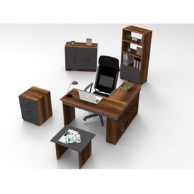 Resim Robin Home Boston Ofis Çalışma Masası Ofis Büro Takımı Masa Sehpa Keson Kitaplık Dolap 