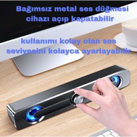Resim DailyLink Kablolu Güçlü Hoparlör Bas Subwoofer Soundbar Tv Ses Sistemi Stereo 