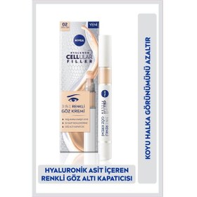 Resim Hyaluron Cellular Filler Renkli Göz Bakım Kremi 15ml, Orta Ton, Göz Altı Kapatıcısı, Nemlendirici 