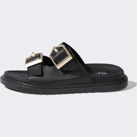 Resim DeFacto Kadın Düz Taban Çift Bantlı Suni Deri Terlik E7172AX25SPBK23 Siyah 