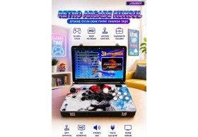 Resim L'edoren Premium Metal Arcade Iki Kişilik Oyun Konsolu - 17 Inç Ekran, 20000+ Oyunlu, Katlanabilir Taşınabilir Retro Konsol 