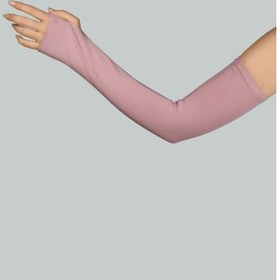 Resim Altobeh Kesik Parmak Geçmeli Penye Kadın Tesettür Kolluk - Koyu Pembe 