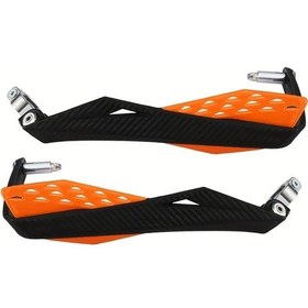 Resim Hightower Turuncu 2 Adet Evrensel 7/8'' 22mm Karbon Motosiklet El Koruyucu 