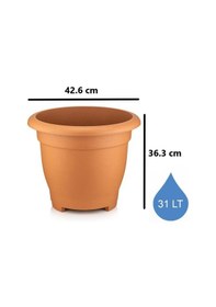 Resim Omnipazar So-vhs7 Dekoratif Vaha Saksı İç Ve Dış Mekan 31 Litre No 7 