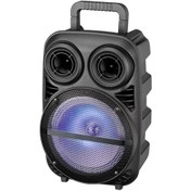 Resim Megafox Teknoloji Zore PK-15 FM Radyolu Mikrofonlu RGB TWS 8 inç Stereo Bass Kablosuz Karaoke Hoparlör 