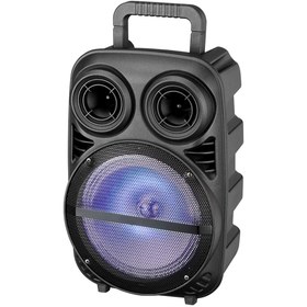 Resim Megafox Teknoloji Zore PK-15 FM Radyolu Mikrofonlu RGB TWS 8 inç Stereo Bass Kablosuz Karaoke Hoparlör 
