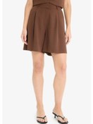 Resim Defacto Yüksek Bel Kısa Paça Keten Karışımlı Şort C1586ax25spbn271 Kahve 