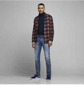 Resim Jack & Jones Glenn 357 Slim Fit Jean 12148275 Blue Denim Mavi 