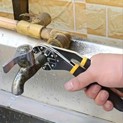 Resim 14-in-1 Çok Fonksiyonlu Anahtar Seti, Yüksek Karbon Çelik Ayarlanabilir Açık Uçlu Anahtar, Çizgili Tasarım, Sıkı Tutuş, Mekanik İşlem, Montaj Gerektirmez, DIY, Elektrik, Mekanik, Motosiklet, Bisiklet Tamir Araçları İçin Uygun 