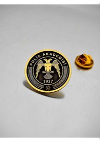 Resim Yörük Tasarım Çift Başlı Kartal Akademi Yaka Rozeti Altın 