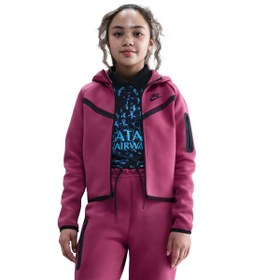 Resim Nike Sportswaer Tech Fleece Full-Zip Çocuk Pembe Günlük Stil Sweatshirt HV8695-634 
