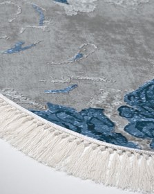 Resim Alanur Home Eko Trend Djt Yıkanabilir Kaymaz Taban Oval 3 Lü Yatak Odası Takımı 660m Suluboya Mavi 