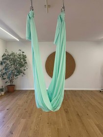 Resim Esnek Yoga Hamak / Turkuaz / Full Set / Tavan asma aparat dahil 