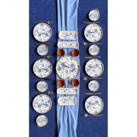 Resim Blue Kitchen 6 Kişilik 21 Parça Kahvaltı Takımı 