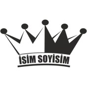 Resim Genel Markalar Kral Tacı Isim Soyisim Sticker 10 X 5 Cm 