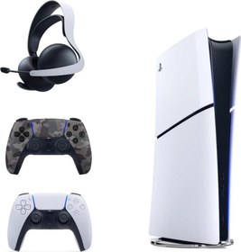 Resim Sony Playstation 5 Slim İthalatçı Garantili + 2. Kamuflaj Dualsense + Pulse 3D Kablosuz Kulaklık 
